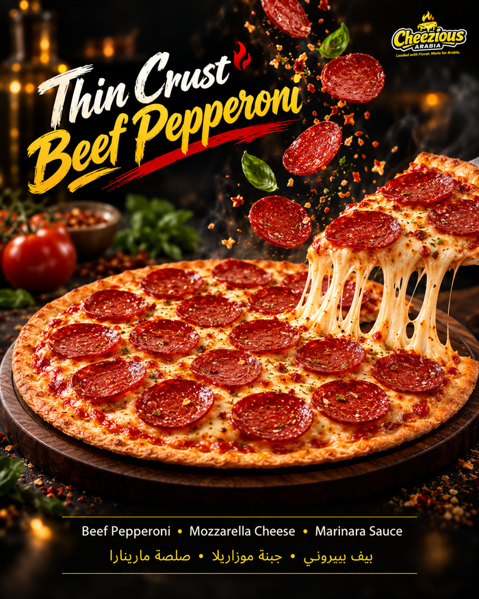 Beef Pepperoni Thin Crust